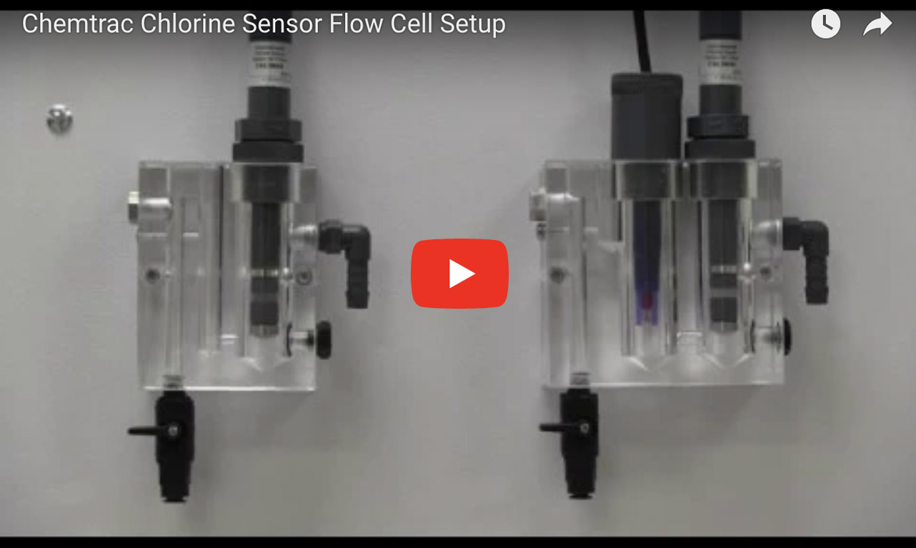 Chemtrac Chlorine Sensor Flow Cell Setup